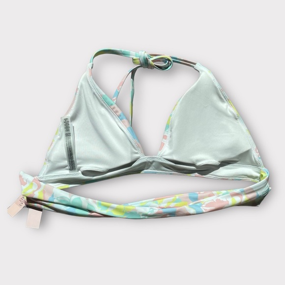 Victoria’s Secret Triangular Bikini Top Size Small Pastel Floral Push Up Padding - Picture 4 of 6